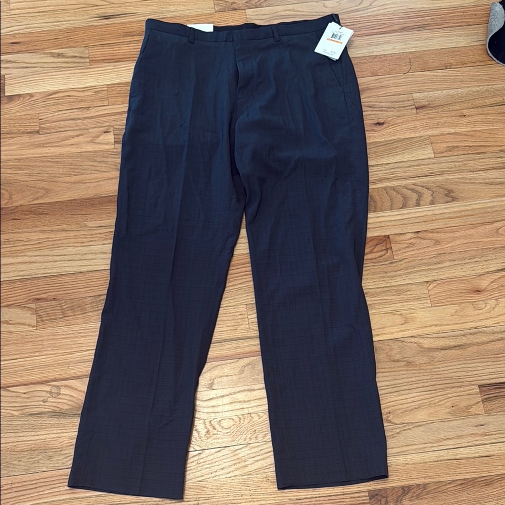 Calvin Klein navy Dress Pants Classic Straight-Leg brand new with tags